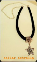 Collar estrella con cordón seda