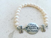 Pulsera perlas del rio personalizada 